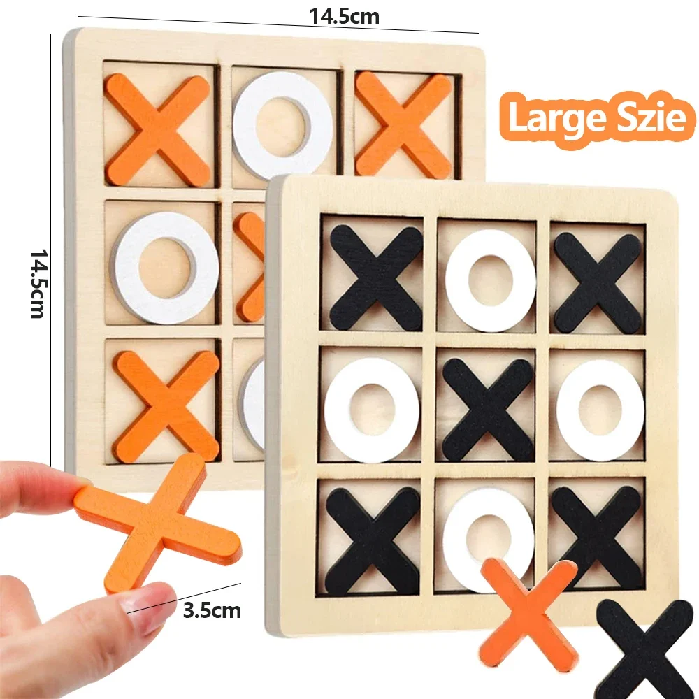Party Games Kids Indoor - Jogo de madeira xo tic tac