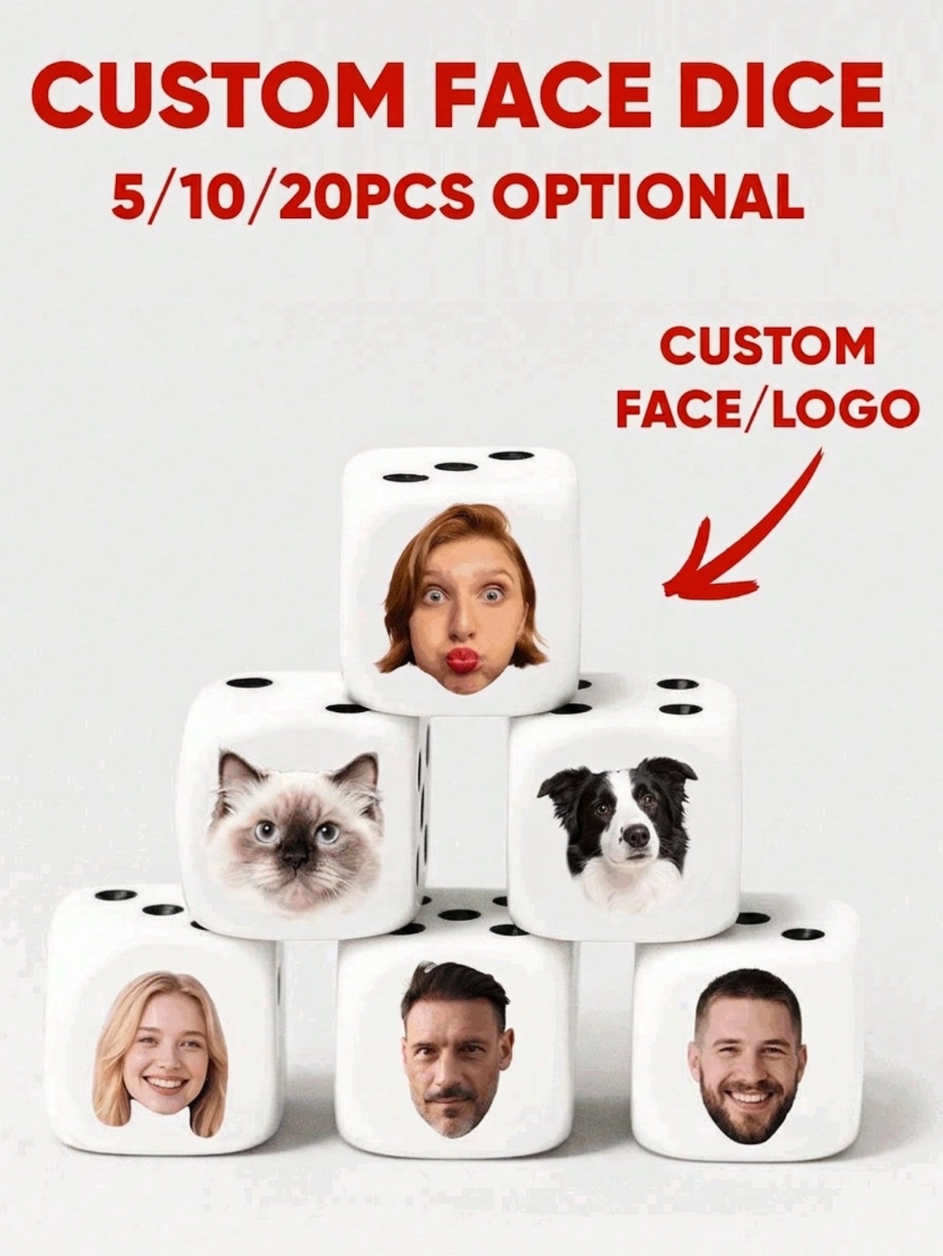 Party Games For Adults - Dado de Rosto Personalizado, Dado de