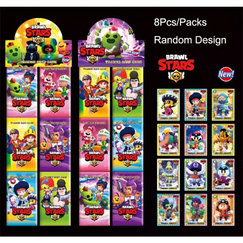 Party Games Kids Indoor - Cartas Colecionáveis Aleatórias Anime Brawl Stars