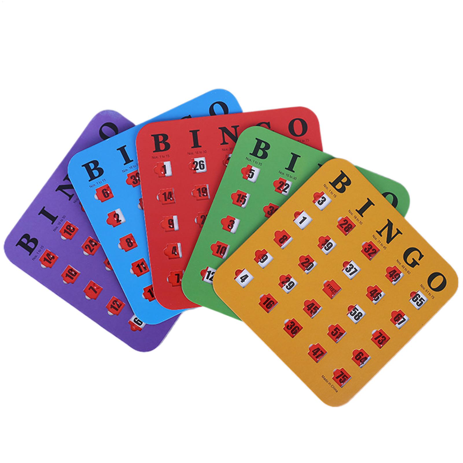 Party Games Bingo - 5 cartas de jogo de bingo