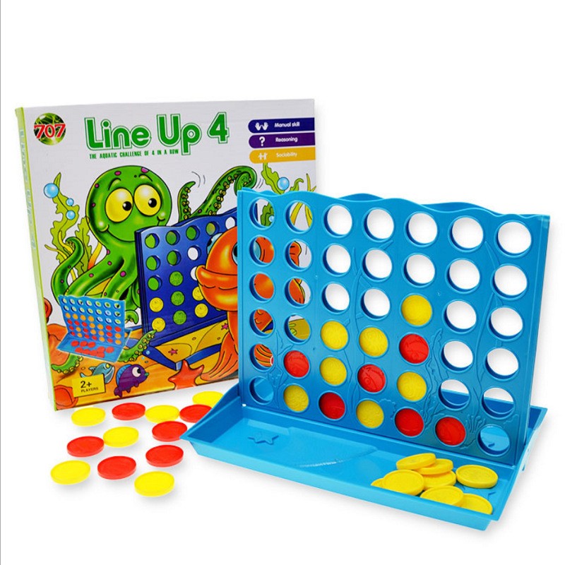 Party Games Kids Indoor - Jogo de Tabuleiro 3D Quatro em