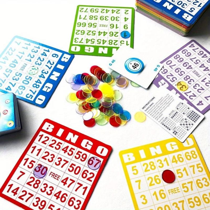 Party Games Bingo - 50/100 peças de cartas de bingo