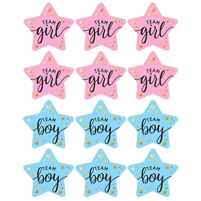 Party Games Gender Reveal - 60 pçs gênero revelar adesivos para