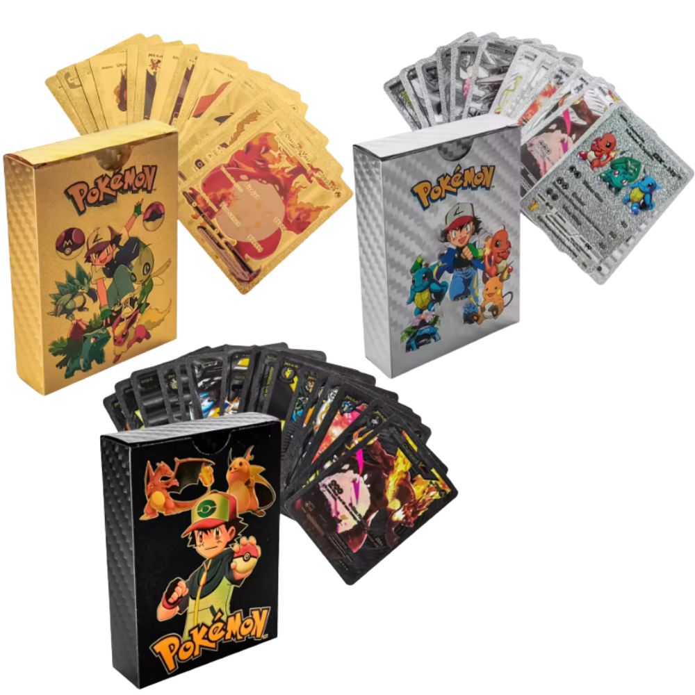 55 Cartas Pokémon Vmax GX Caix - Party Games No Props avaliação e preço