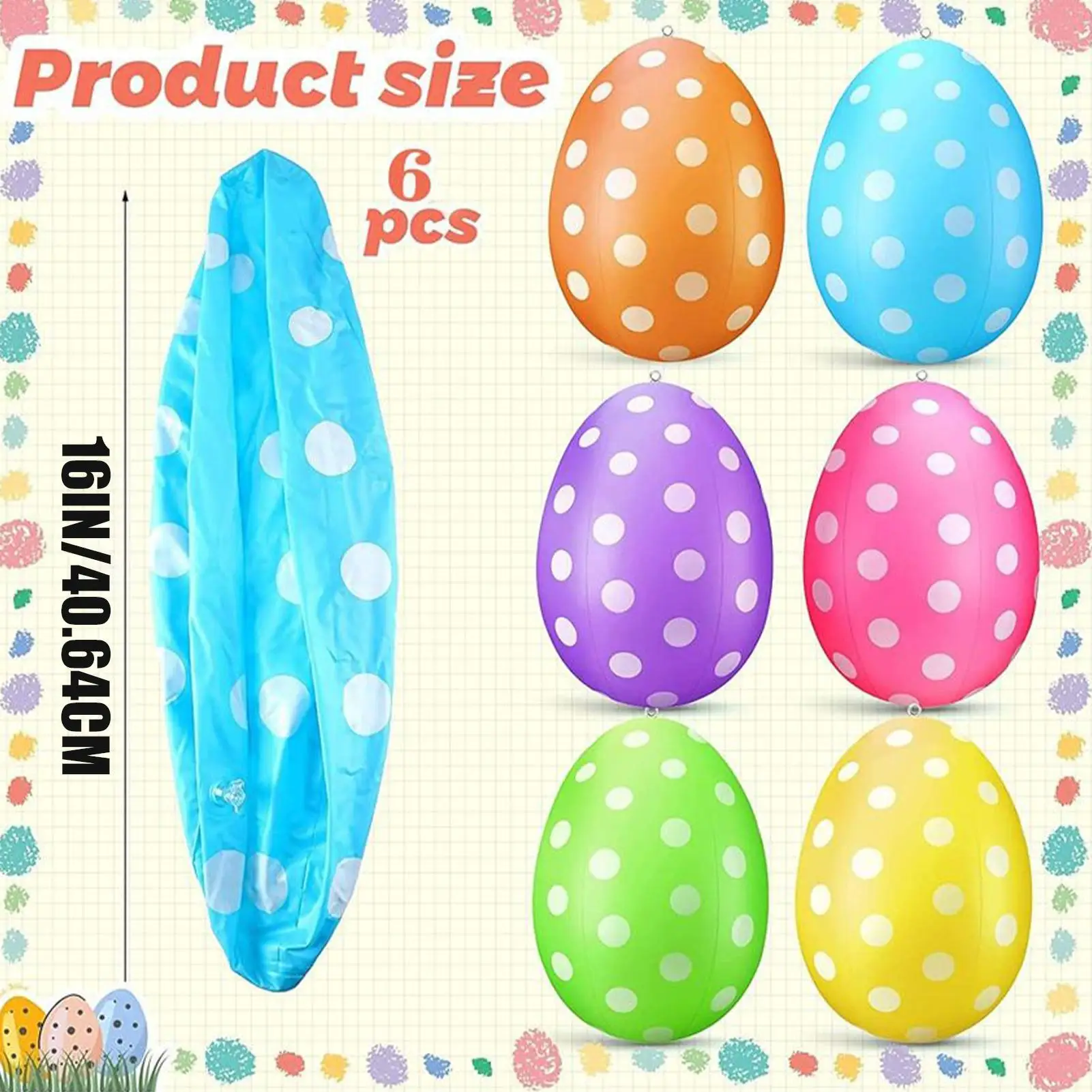 Conjunto de 6 Ovos Infláveis d - Party Games Egg avaliação e preço