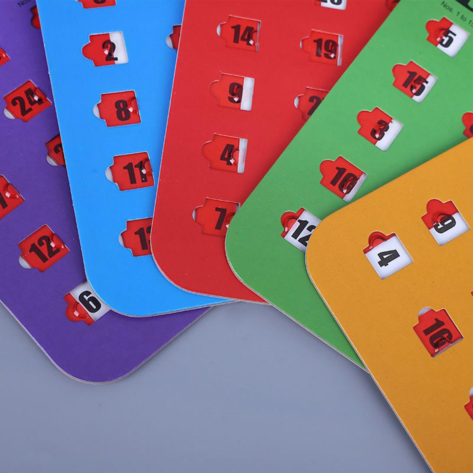 5 cartas de jogo de bingo desl - Party Games Bingo avaliação e preço