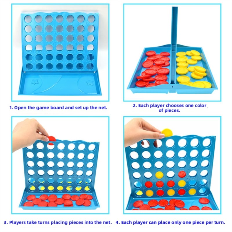 Jogo de Tabuleiro 3D Quatro em - Party Games Kids Indoor avaliação e preço