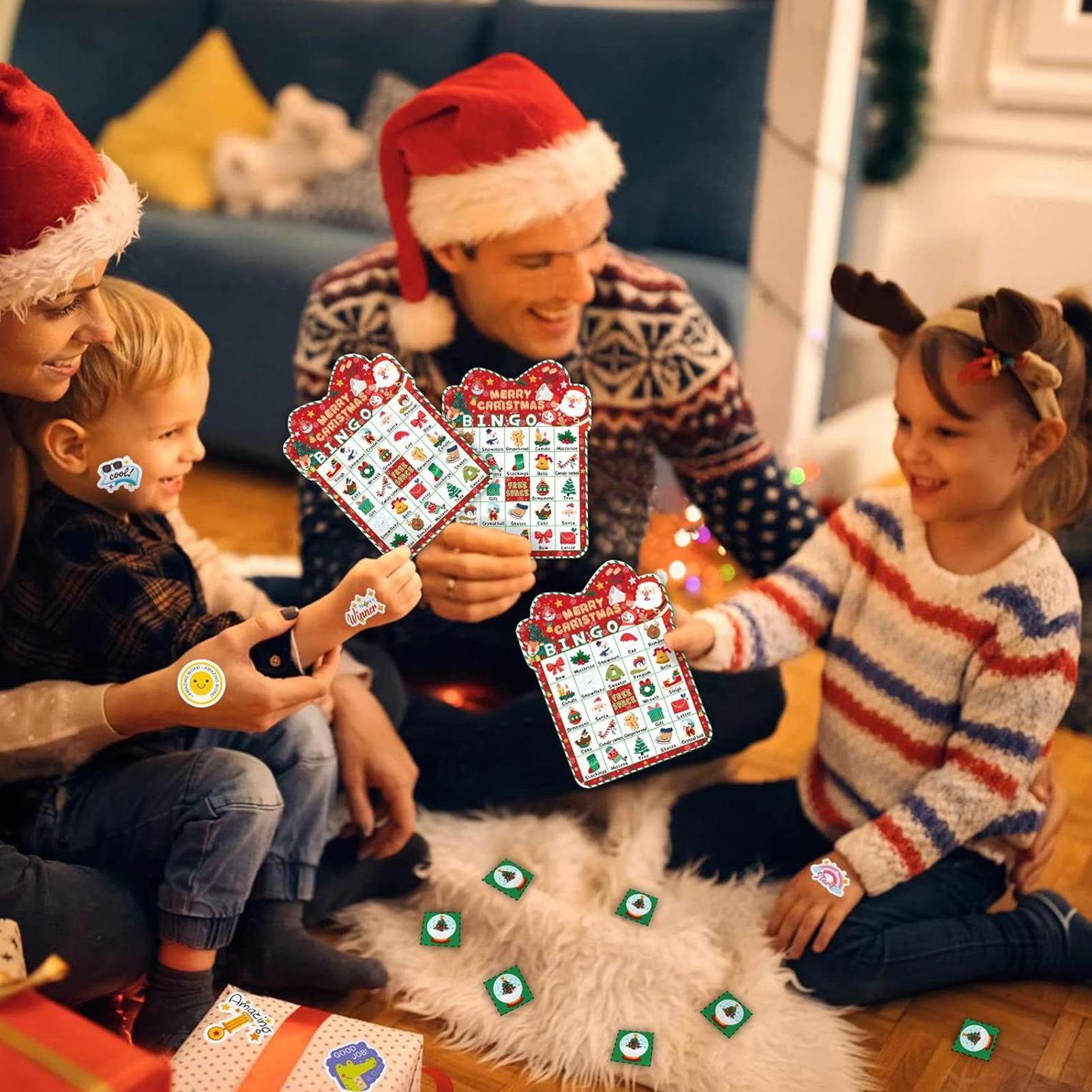 Jogo de bingo de Natal com 24  - Party Games Bingo avaliação e preço
