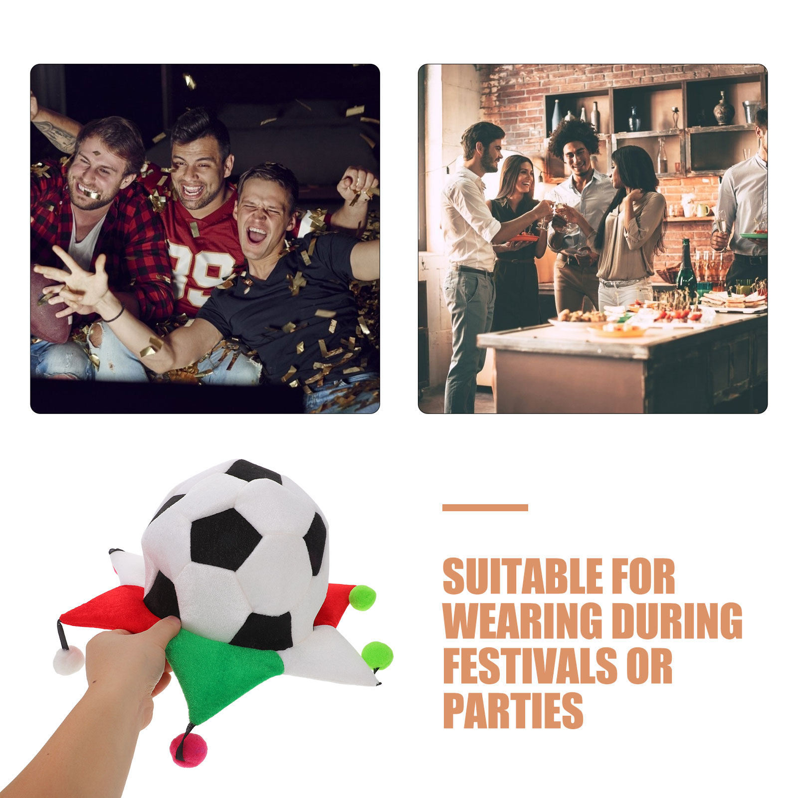 Chapéu de Carnaval de Futebol  - Party Games No Props avaliação e preço