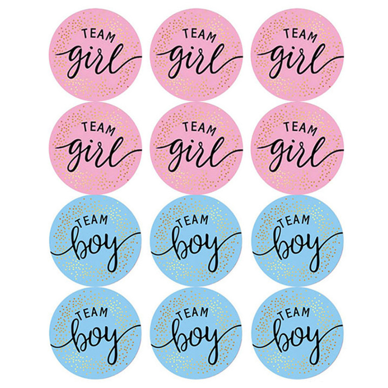 60 pçs gênero revelar adesivos - Party Games Gender Reveal avaliação e preço