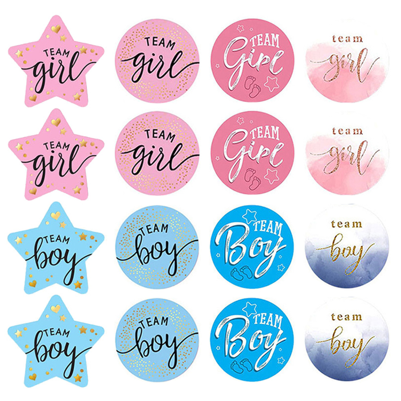 60 pçs gênero revelar adesivos - Party Games Gender Reveal avaliação e preço
